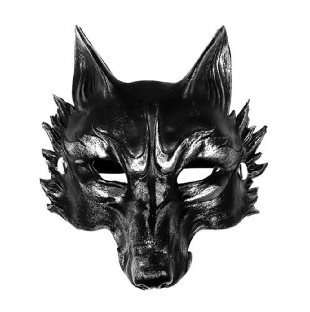 6954 Skeletal Wolf Masks Half Face Wolves Mask Party Animal Skull Mask